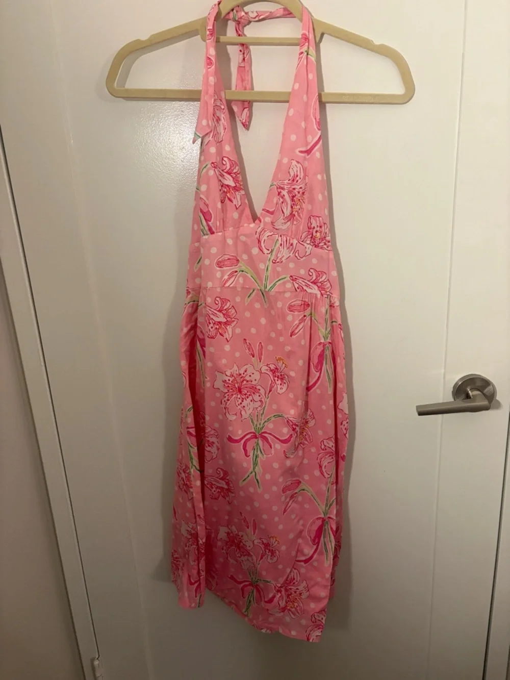 VINTAGE Lilly Pulitzer Pink Halter Dress - Picture 7 of 7